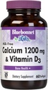Bluebonnet Nutrition Calcium sans lait 1 200 mg plus vitamine D3 400 UI - haute puissance, absorption maximale d'os sains et supplément de soutien de santé immunitaire, sans gluten, sans lait, 60 softgels