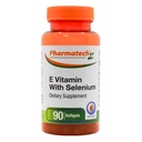 Vitamine E en acétate de dl-Tocophérol et d-Alpha-Tocophérol Plus Sélénium, supplément antioxydant, soutien immunitaire, soutient une peau saine, sans gluten, sans OGM, 90 softgels fabriqués aux États-Unis
