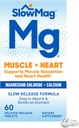 SlowMag Muscle + Chlorure de magnésium cardiaque avec supplément de calcium pour soutenir la relaxation musculaire, Crampe musculaire occasionnelle et santé cardiaque, haute absorption, 60 Compte