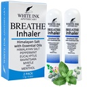Encre blanche Respiration d'huile essentielle naturelle Inhalateur Eucalyptus menthe poivrée Congestion d'allergies Focus d'aromathérapie Sinus Relief (2)