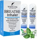 White Ink Breathe | Natural Essential Oil Inhaler Eucalyptus Peppermint | Congestion | Allergy | Focus | Aromatherapy Sinus Relief (2)