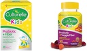 Culturelle Kids Probiotic + Fibre Packets (Âges 3+) - 24 Compte - Digestion de la santé et du soutien immunitaire et probiotique quotidien pour les enfants + Gommes de fibre veggie (Âges 3+) - 30 Compte