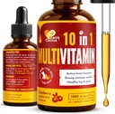 Multivitamine de Canis&Cattus 10-en-1 pour chiens et chats – Glucosamine quotidienne, vitamine B, C et D3 - Supplément liquide avec canneberge et MSM – 2 oz
