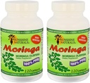 Sunshine Naturals Moringa Dietary Supplément. Immune System Aid, Energy Booster, Antioxydant Support et Nutrient-Rich Superfood. Favorise la digestion et la santé cardiaque. 120 gélules. Boîte de 2