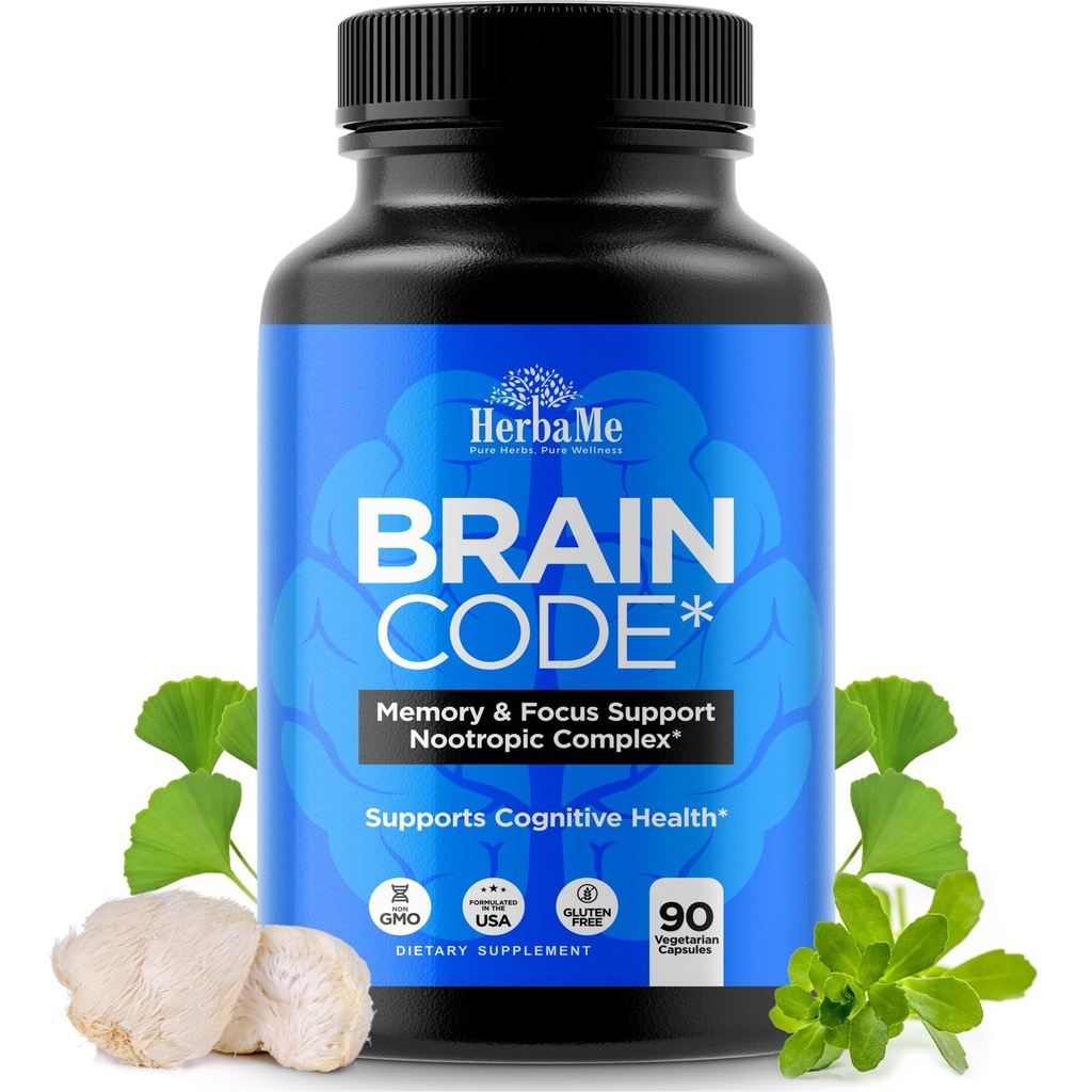 Cerveau Code Nootropic Cerveau Supplément pour la mémoire et la focalisation soutient la santé cognitive et la clarté mentale, améliorer la concentration
