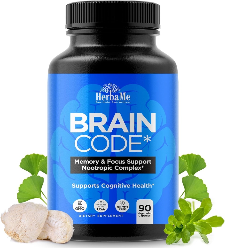 Cerveau Code Nootropic Cerveau Supplément pour la mémoire et la focalisation soutient la santé cognitive et la clarté mentale, améliorer la concentration