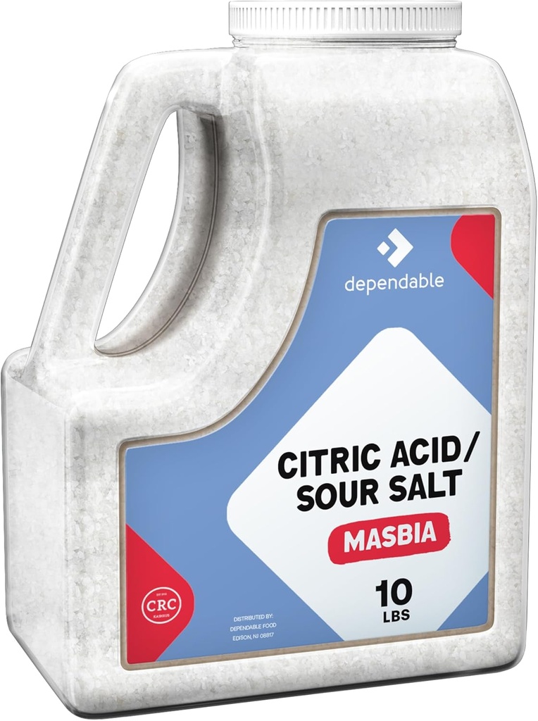 Acide citrique à charge - 10 lb de jug en vrac - 100% pur sel acide, sans allergène, sans OGM, casher - idéal pour la fabrication de fromage, cocktails, nettoyage, bombes de bain, et plus