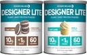 Designer Wellness, Designer Lite, Protéines naturelles à faible teneur en calories, Fibres prébiotiques, Vitamines et minéraux clés, Cupcake Vanilla et Chocolat