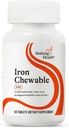La recherche de la santé Iron Chewable - supplément minéral pour soutenir le métabolisme sain - supplément aide la fonction musculaire chez les hommes et les femmes - supplément de soutien énergétique - 10 mg, 60 comprimés