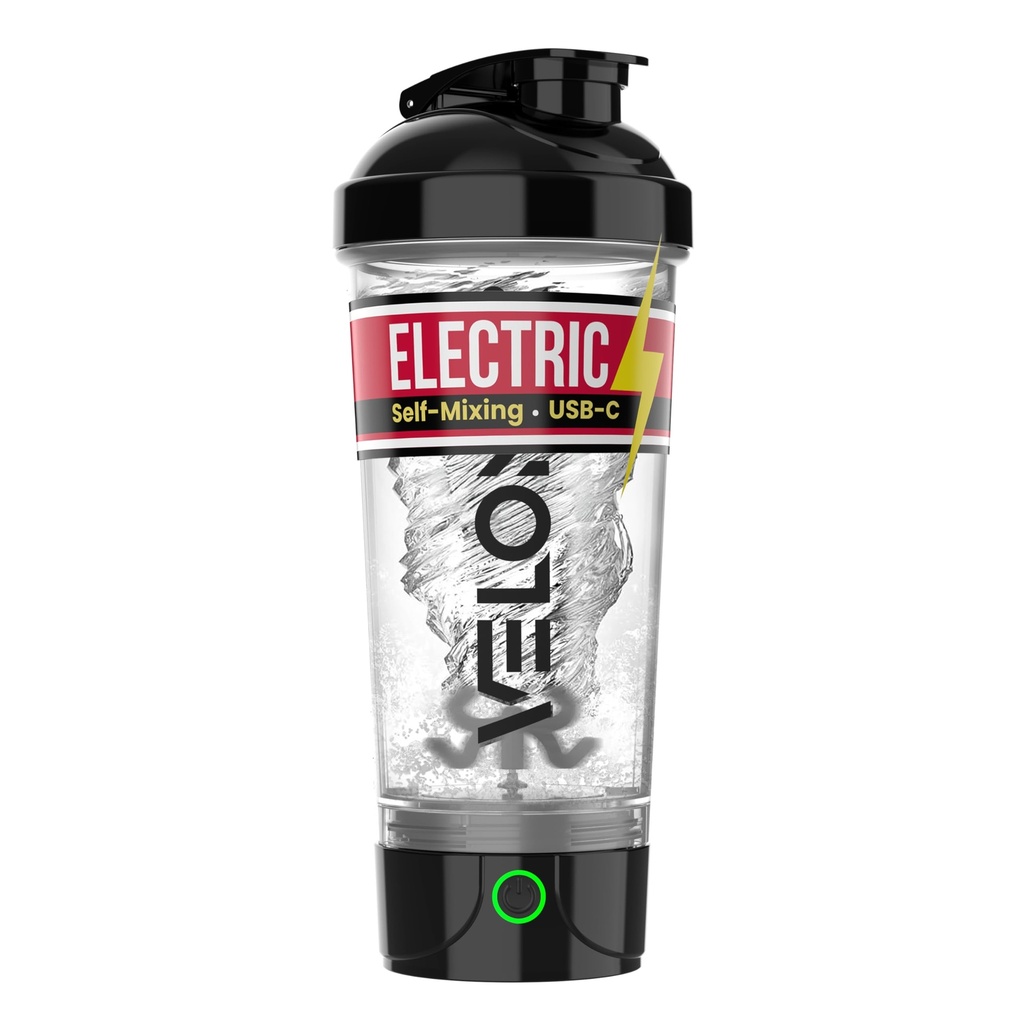 Bouteille de Shaker Protéines Électriques VELOMIX - 24 oz - USB-C Rechargeable