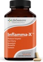 LifeSeasons Supplément de soutien des articulations et tissus inflammatoire-X – soutient le confort musculaire, la récupération et la flexibilité – formule à base de plantes avec curcuma, bromléine, protéase – 60 capsules