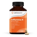 LifeSeasons Supplément de soutien des articulations et tissus inflammatoire-X – soutient le confort musculaire, la récupération et la flexibilité – formule à base de plantes avec curcuma, bromléine, protéase – 60 capsules