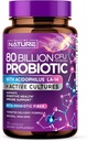 80 Billion CFU Probiotic - Daily Digestive Gut Health Supplement for Men & Women - Lactobacillus acidophilus, Bifidobacterium & Prebiotics - Non-GMO, Gluten & Dairy Free, Shelf-Stable - 30 Capsules