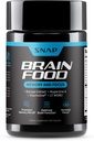 Suppléments Snap Brain Booster Nootropics Supplément pour mémoire, Focus & Clarity, Extrait de Bacopa, Ginkgo Biloba, 60 Capsules