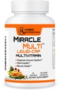 MiracleMulti Capsules de multivitamines liquides pour les hommes et les femmes - Complete Whole Food Mix Supplément quotidien de vitamines et minéraux avec CoQ10, B12, 42 Superfood Enzyme - 120 Softgels