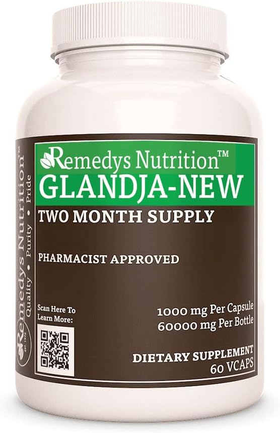La nutrition de Remedy GlandJa-New, 1 000 mg, 60 Capsules végétaliennes complément alimentaire à base de plantes