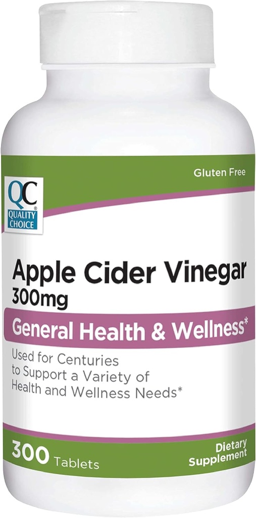 Choix de qualité vinaigre de cidre de pomme 300 mg - Santé générale et bien-être - Supplément alimentaire dans 300 bouteilles de comprimés