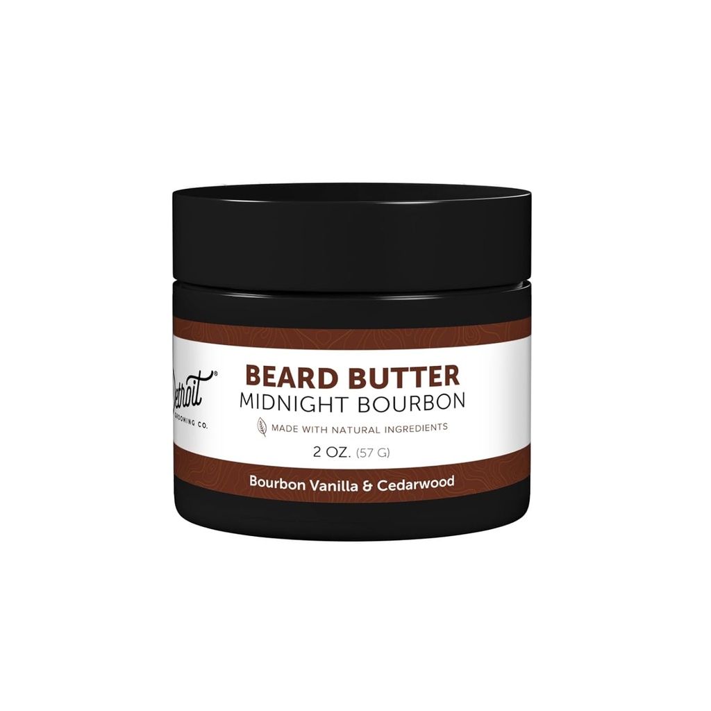 Détroit Grooming Co. Beurre de barbe pour les hommes Édition limitée assouplit, hydrate et nourisse avec huile de carthame et beurre de karité