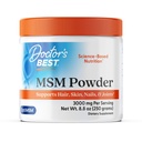 Médecins Meilleur poudre MSM, soutient cheveux, peau, ongles, et articulations, non-OGM, sans gluten, sans soja, végétalien net wt. 8,8 oz (250 grammes)
