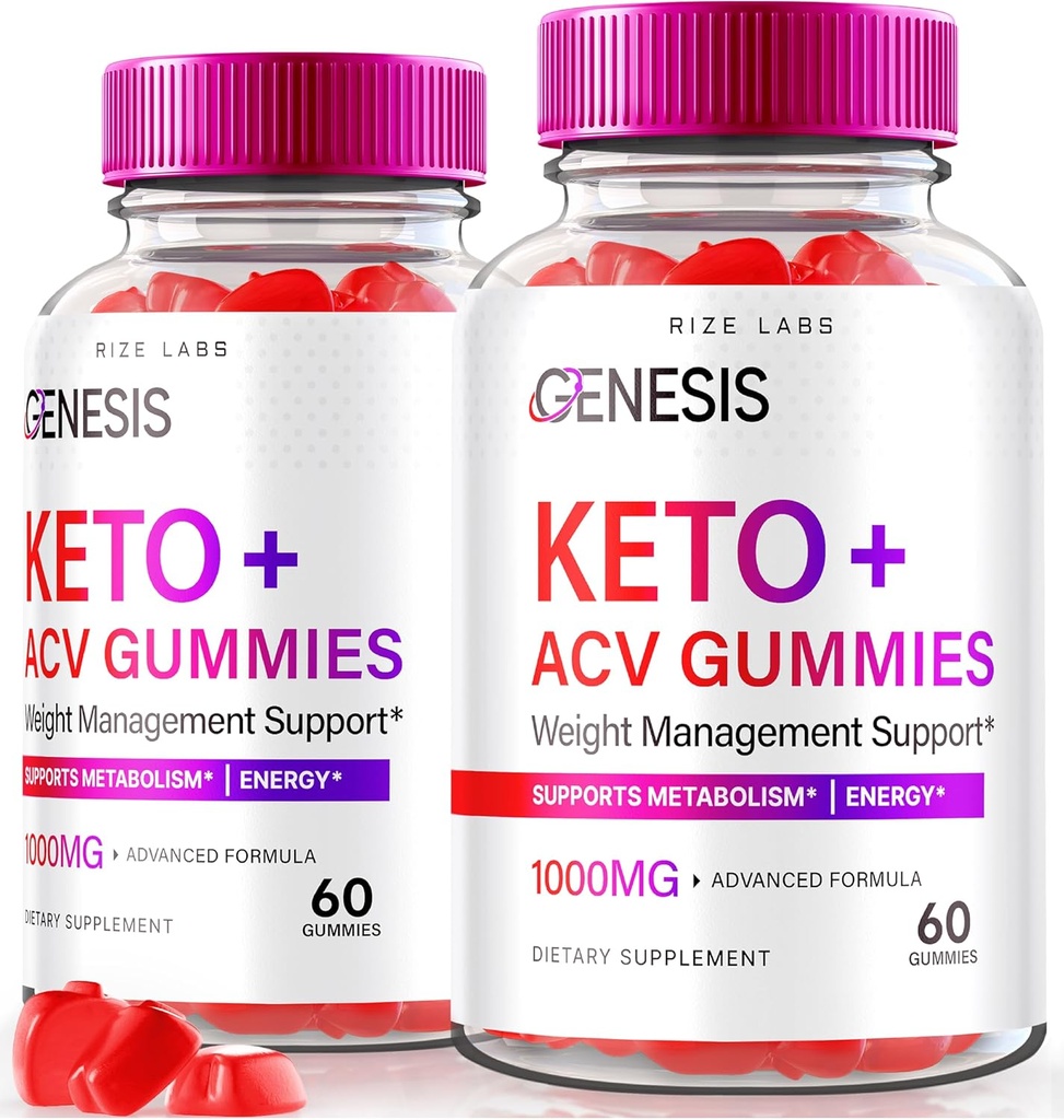 laboratoires de taille - Genesis Keto Keto+ACV Gummies, supplément pour la perte de poids avancée, tous naturels Extreme 2000mg Gummies (120 Gummies)