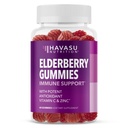 Sambucus Gummies pour les adultes - Supplément de soutien immunitaire avec vitamine C et zinc - Formule améliorée pour la défense quotidienne - 60 comtes, 1 mois d'approvisionnement, Berry Flavor - Bien-être pratique