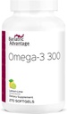 Avantage bariatrique Omega-3 300 Capsules d'huile de poisson DHA de l'EPA, source concentrée d'acides gras provenant de poissons d'eau froide d'origine durable - Citron Lime, 270 Softgels