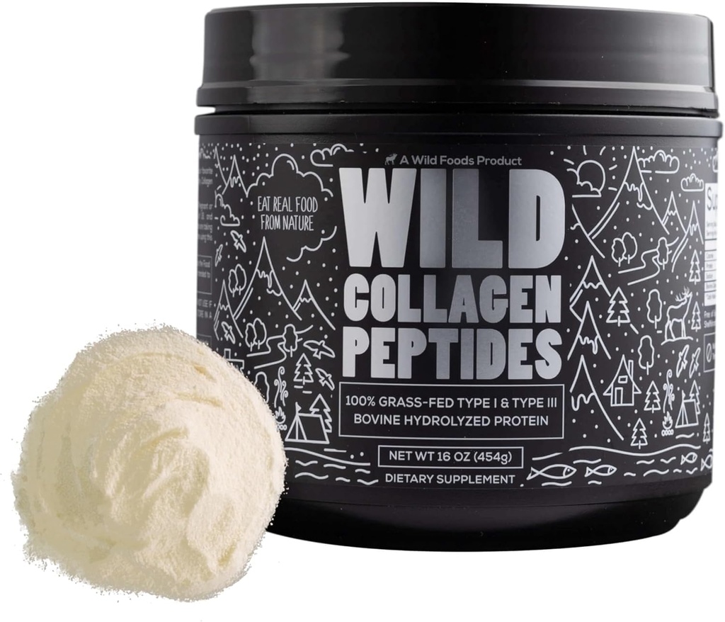 Poudre de Peptides de Collagène Sauvage : Poudre de protéines pour hommes et femmes sans aromatisation