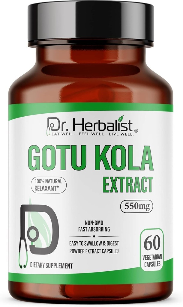 - Oui. Herbalist Gotu Kola Extract 550mg – 60 Capsules de végétaliens