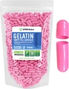 XPRS Nutra Size 2 Empty Capsules - 1000 Count Empty Gelatin Capsules - Pills DIY Capsule Filling - Pure Bovine Pill Gel Caps for Do-It-Yourself Supplements (Pink)
