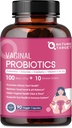 NATURE TARGET Vaginal Womens Probiotics, 100 Billion CFUs Probiotics & Prebiotics with Digestive Enzymes, Cranberry & D-Mannose - Supports pH Balance, Odor & Urinary Tract Health - 90 Capsules