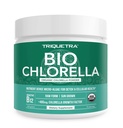 Poudre de Chlorella biologique – Raw & Sun-Grown – Algae Vert Nutrient-Dense avec CGF (facteur de croissance de Chlorella), soutient le bien-être et la vitalité globales – Vegan-Amis – 75 portions (225g)
