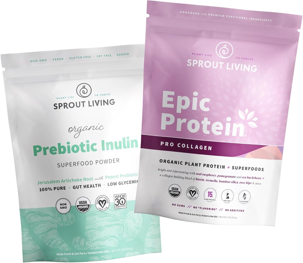 Sprout Living Epic Protein Pro Collagen + Prebiotic Inulin