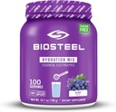 BioSteel Zéro Mélange d'hydratation de sucre, Grande hydratation dégustation avec 5 électrolytes essentiels, Saveur de raisin, 100 portions par tube