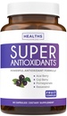 Supplément d'antioxydants super pour les femmes et les hommes - Mélange d'herbes et de fruits à haute puissance avec Acai, Goji, grenade, Elderberry & Resvératrol pour soins de la peau et soutien immunitaire - Vegan & Non-GMO - 60 capsules