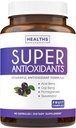 Supplément d'antioxydants super pour les femmes et les hommes - Mélange d'herbes et de fruits à haute puissance avec Acai, Goji, grenade, Elderberry & Resvératrol pour soins de la peau et soutien immunitaire - Vegan & Non-GMO - 60 capsules