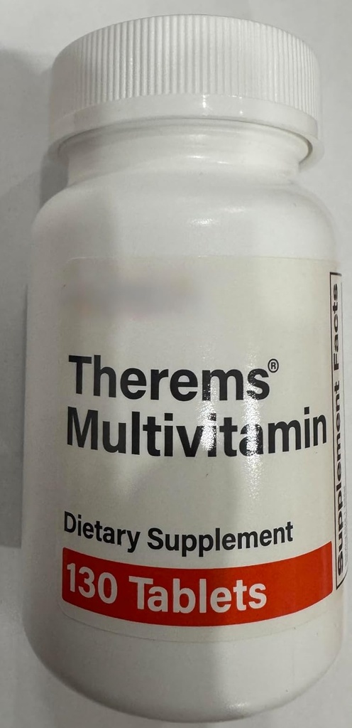 Multivitamin Therems (A 1500mcg C 90mg D 400IU E 13.6mg Thiamine 3mg Riboflavin 3.4mg Niacin 20mg B6 3mg Folate 400mcg B12 9mcg Biotin 30mcg Calcium 45mg Phosphorus 35mg 130 ct (Non Returnable)