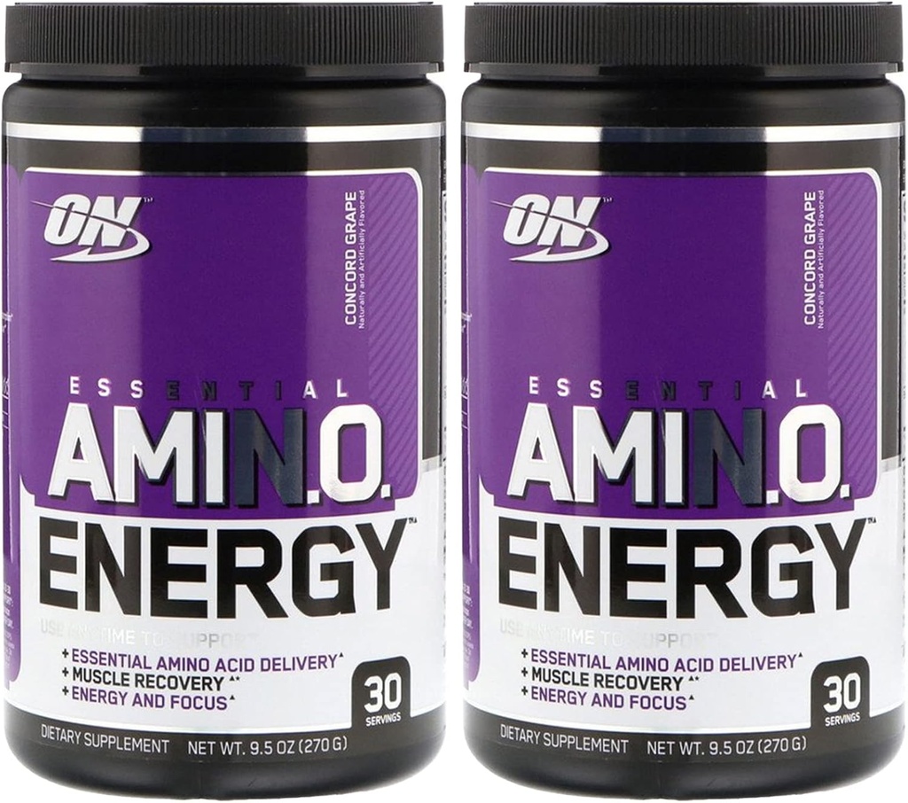 Nutrition optimale (2 packs essentiels Amin.O. énergie, raisin Concord, 9,5 oz (270 g)