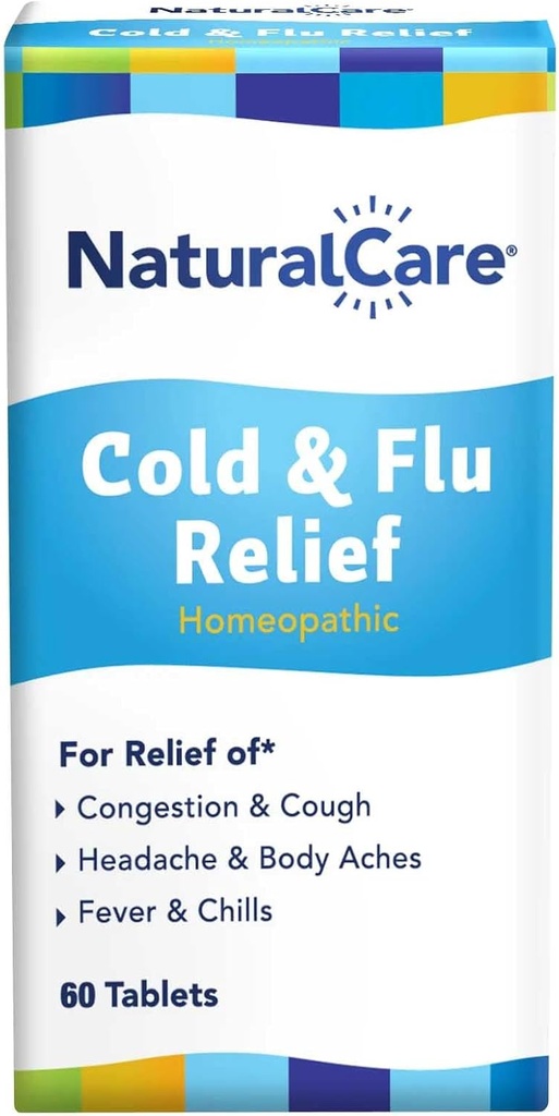 NaturalCare Cold & Flu Relief, Comprimés homéopathiques, 60ct.