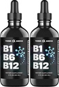 B1 B6 B12 gouttes de vitamine liquide - Nerve, énergie, supplément de soutien du cerveau - Arôme fruité - méthylcobalamine, thiamine, pyridoxine (2)
