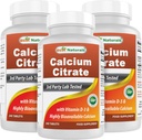Meilleur citrate de calcium naturel avec vitamine D-3 240 comprimés (240 Nombre (paquet de 3))