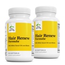Terry Naturally Hair Renew Formula - Supplément de soutien à la croissance des cheveux avec biotine et acide folique du cavalier - Huile de graine de millet pour la production de kératine - 60 Softgels, 2 Pack