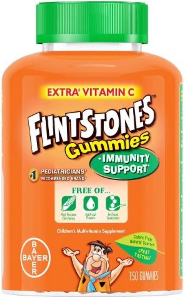 Flintstones Enfants Multivitamin Plus Immunity Support Gummies 60 Compte (paquet de 2)