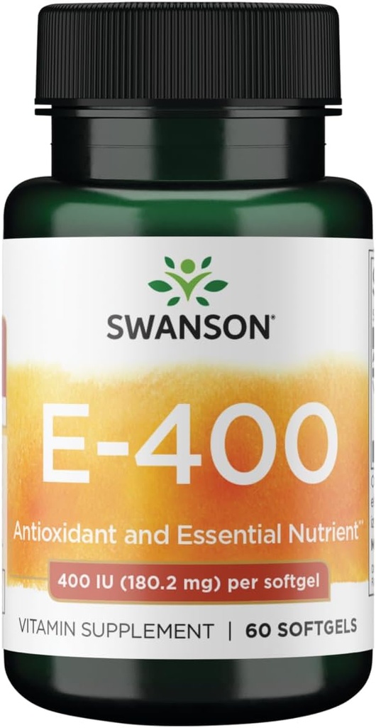 Swanson Vitamine E 400 Iu 400 Iu (268 Milligrammes) 60 gels