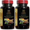 Prostate Complex All Natural - Prostate Formula Supplement, avec Saw Palmetto, Extrait de graines de citrouille, Stinging Nettle, extrait africain - 2 bouteilles 120 capsules