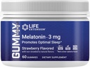 Prolongation de vie Gummy ScienceTM Melatonine (Strawberry), 3 mg, Soutien optimal pour le sommeil, Rythme circadien sain, Défense cellulaire, Sans gluten, Non-OGM, Végétarien, 60 Gummies