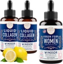 BOTANIQUES WINDSOR Collagène liquide 2-Pack et le fer liquide pour les femmes Beauty and Wellness Bundle