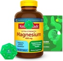 Magnésium 400mg 180 Compter avec un ensemble de vitamines et minéraux exclusifs - A à Z - Meilleur guide de ligth et de printemps + Organisateur hebdomadaire de pilules (3 articles)
