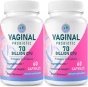 Probiotiques vaginaux, 70 milliards CFU 13 souches Probiotiques pour les femmes, avec prébiotique et D-mannose, probiotique pour les femmes pour la santé vaginale, urinaire, pH équilibre, immunitaire et digestif, 120 capsules