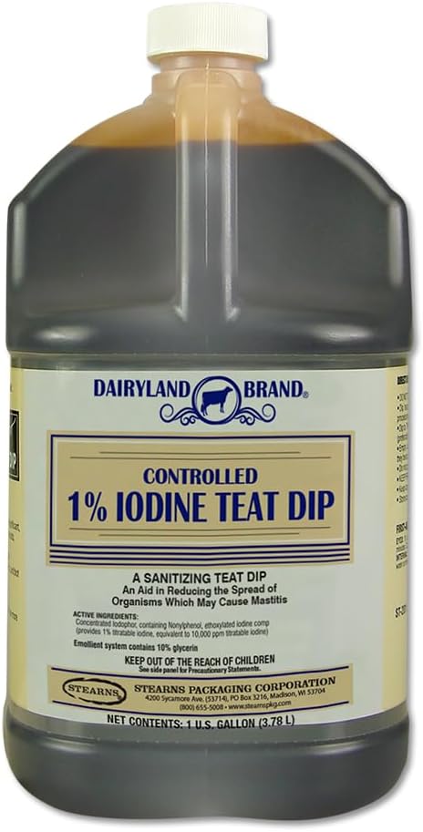 stearns packaging corporation st0201-db-tl31 Gallon, 1% contrôlé Iodine Teat Dip