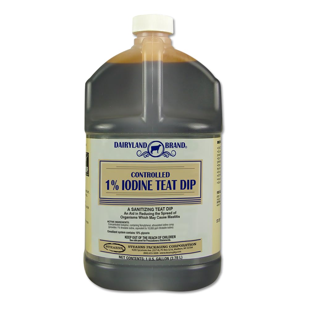 stearns packaging corporation st0201-db-tl31 Gallon, 1% contrôlé Iodine Teat Dip